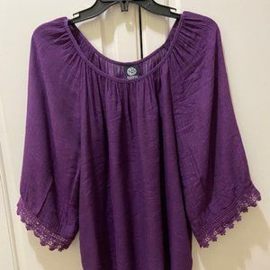 Bobeau Womens  Tunic blouse, size Small, Purple